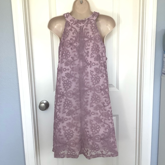 NWT Francescas S Knoxville Embroidered High Neck Sleeveless Dress - Picture 4 of 10
